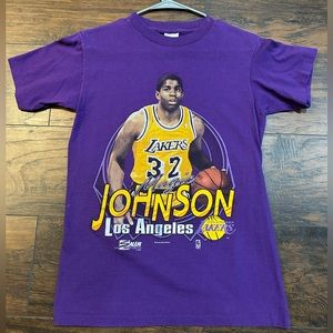 Magic Johnson Los Angeles Lakers NBA Vintage Salem T-Shirt